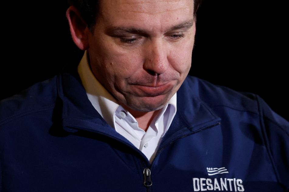 Republican presidential candidate and Florida Governor Ron DeSantis attends a campaign event ahead of the Iowa caucus vote in Ankeny on January 14, 2024.