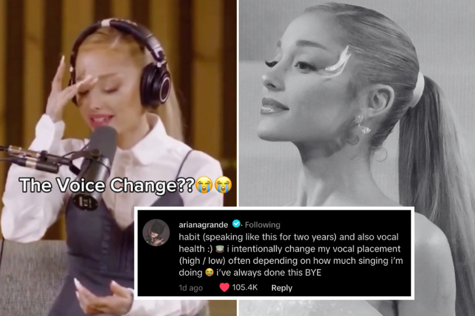 Ariana Grande clapped back under a video addressing her "changing" voice.