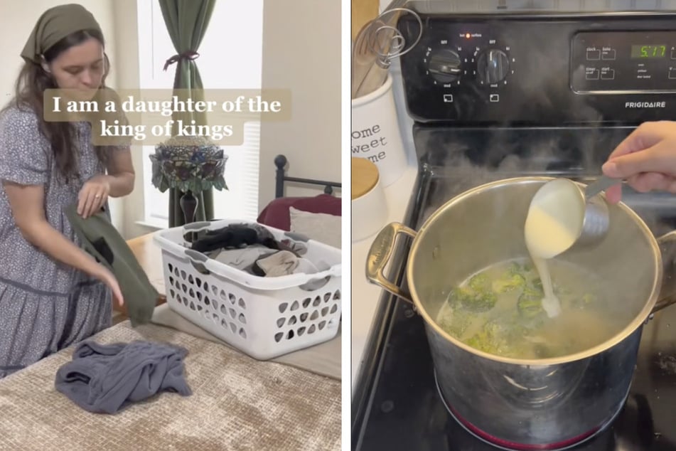 Wäschewaschen und Kochen gehören zu Ashleys vielen Aufgaben.