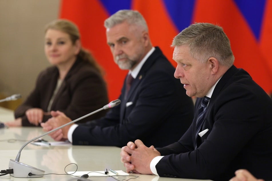 Der slowakische Ministerpräsident Robert Fico (61) war am Samstag im Kreml zu Gast.