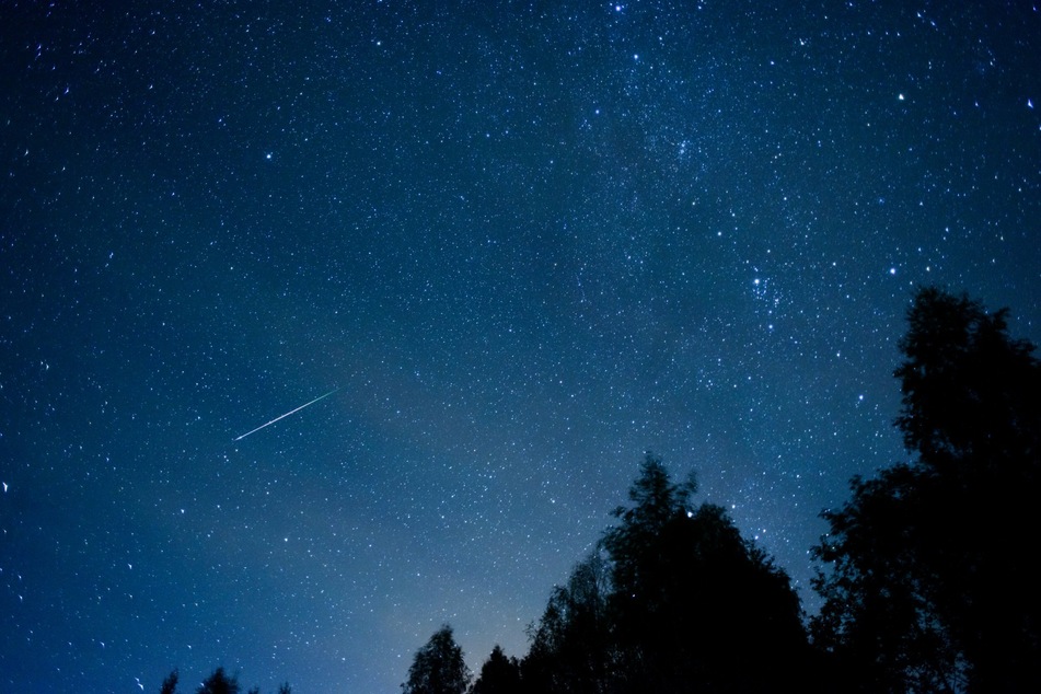 You may still be able to see a few meteors during the peak of Perseids when the moon is full and high, although it may be blocked by the supermoon's light (stock image).
