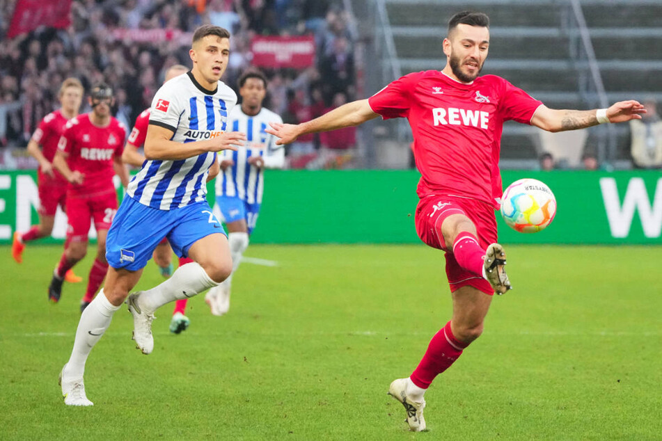 Sargis Adamyan (r.) war aus Sicht des 1. FC Köln mit zwei vergebenen Großchancen der Pechvogel der ersten Spielhälfte.