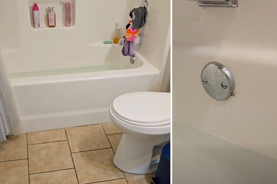 Die Tochter eines US-Amerikaners entdeckte in der Badewanne die winzigen Finger an der Überlauf-Abdeckung.