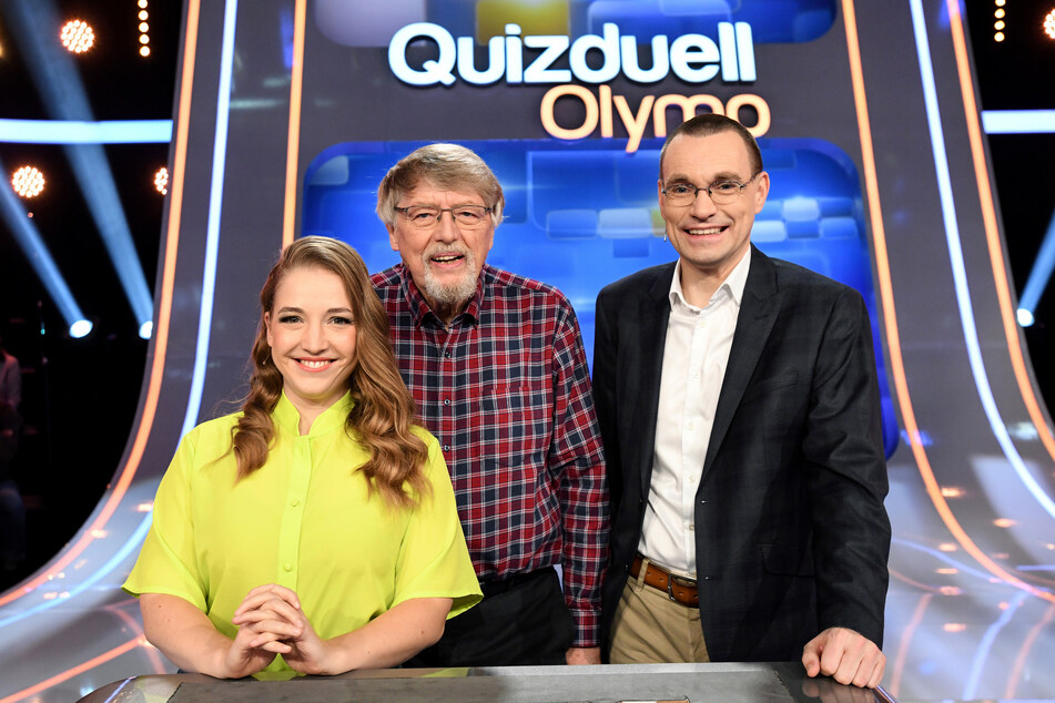 Die Alleswisser: Marie-Louise Finck (34), Professor Quiz Prof. Dr. Eckhard Freise (79, M.) und Thorsten Zirkel (46).