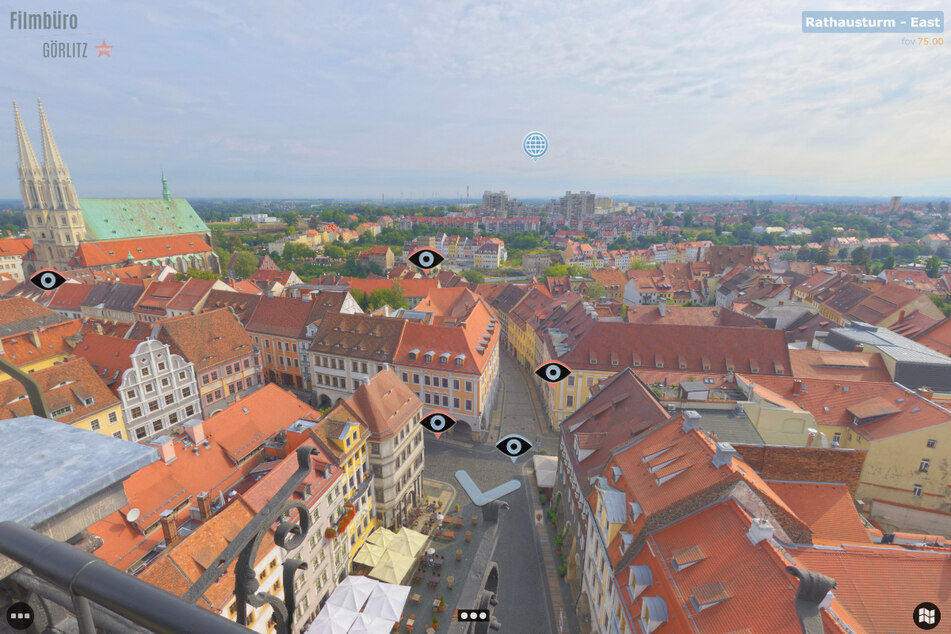 Mit 360-Grad-Panoramen vieler potenzieller Drehorte in der Stadt lockt das Filmbüro Görlitz Filmschaffende.