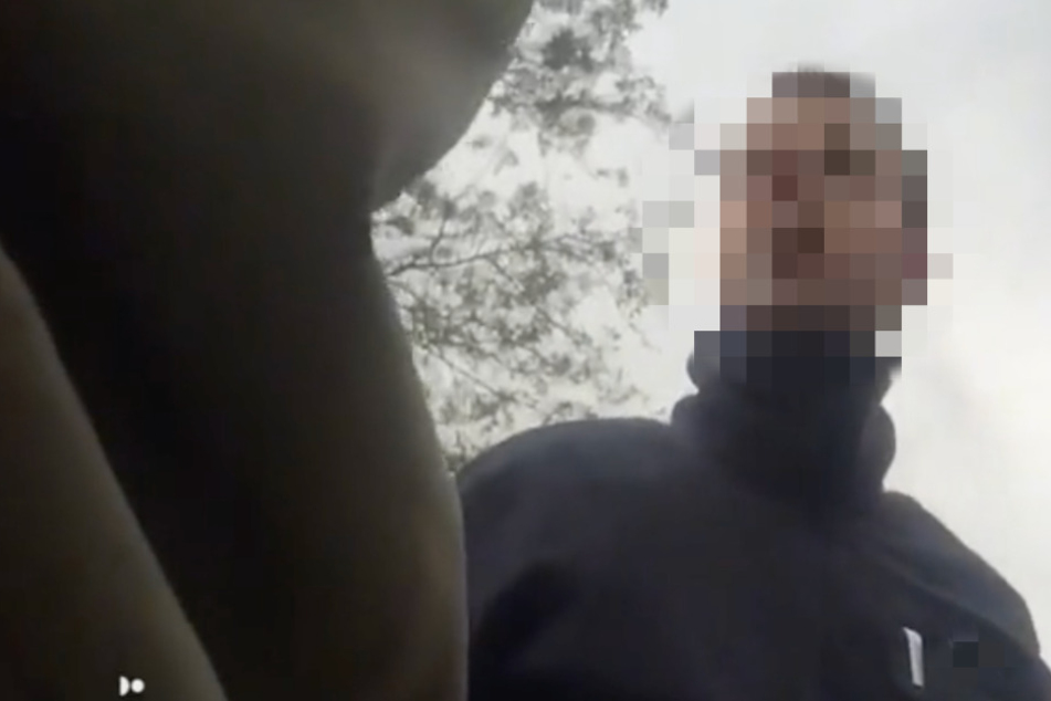 Der Ausschnitt aus dem TikTok-Video des gebürtigen Albaners Fabjo Sula zeigt den Gießener Polizeibeamten, von dem der junge Mann bereits im Jahr 2018 rassistisch beleidigt wurde.