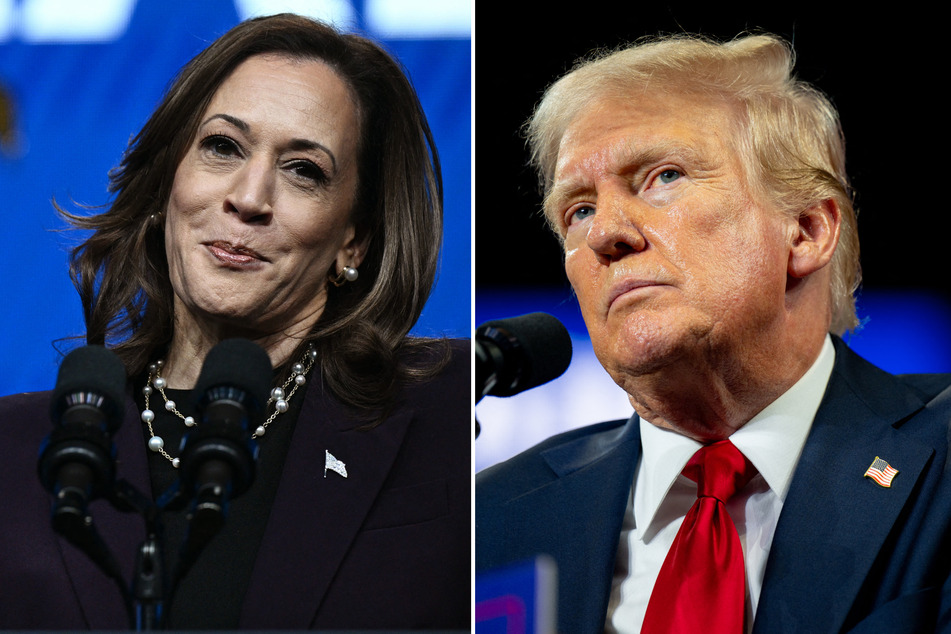 Kamala Harris (l.) and Donald Trump (r.) will both meet with Netanyahu as well.