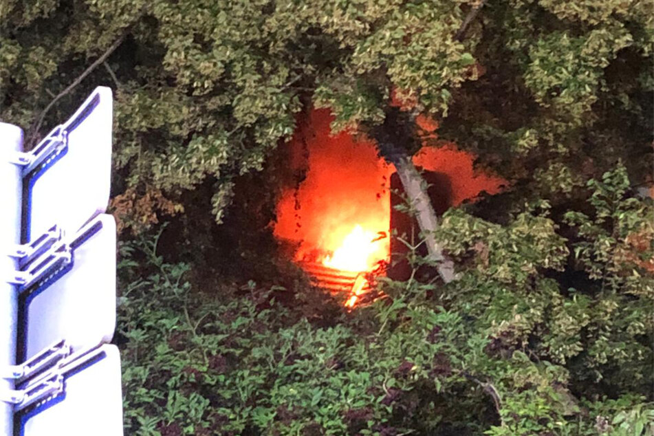 Nichts mehr zu retten: Die Villa brannte schon beim Eintreffen der Feuerwehr lichterloh.