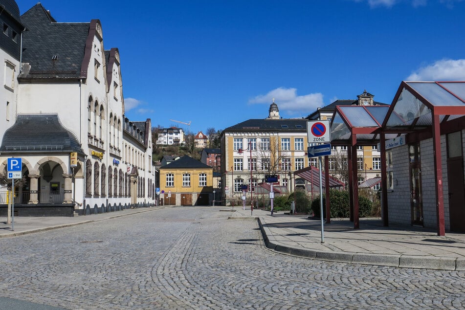 Der Postplatz in Aue (Erzgebirge): Hier kommt es immer wieder zu Gewaltdelikten.