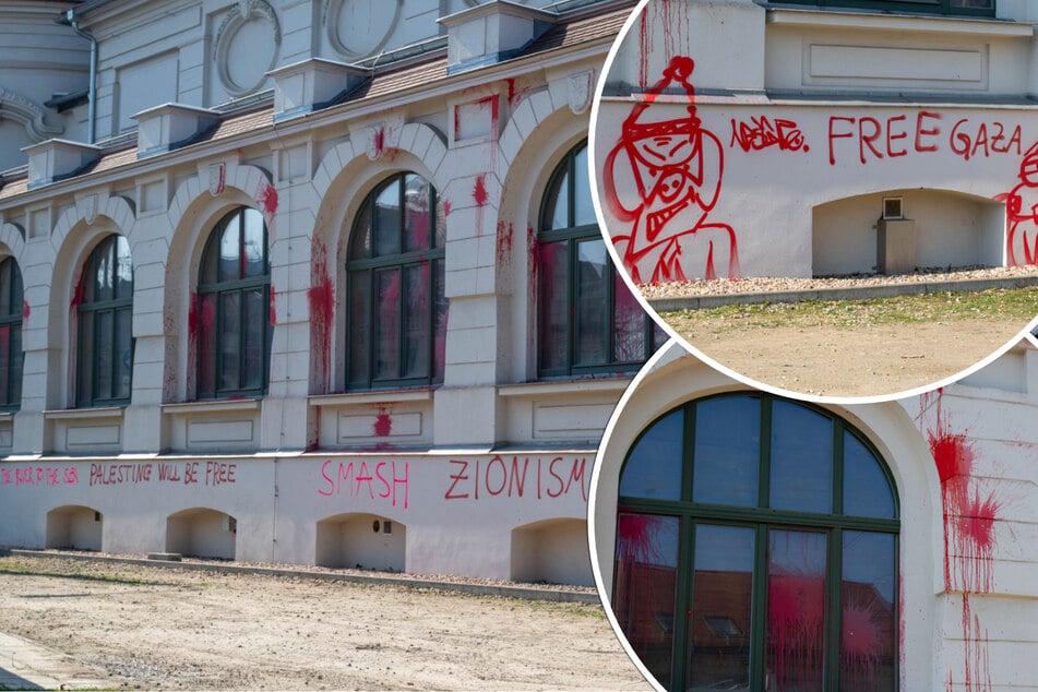 Gaza-Konflikt: Leipziger Felsenkeller großflächig beschmiert - Demo angekündigt