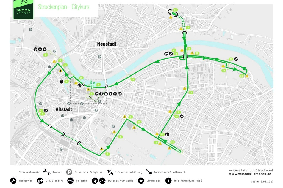 Auf einem 20-Kilometer-Kurs durch die Stadt wird am Sonntag ein Rennen gefahren, gesperrt ist schon ab morgen.