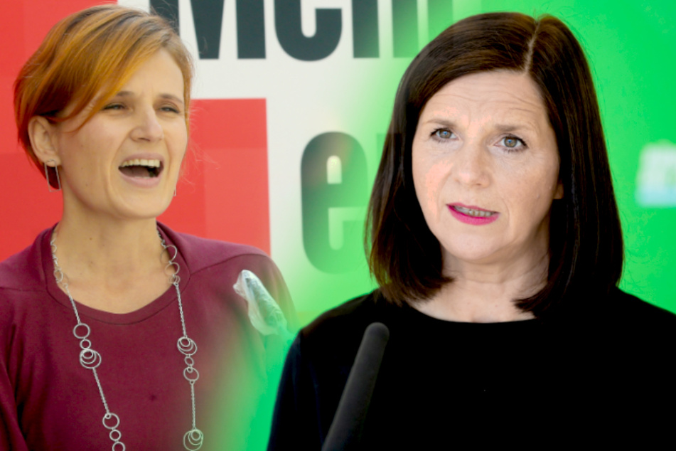 Linken-Vorsitzende Katja Kipping (l.) und Grünen-Fraktionschefin Katrin Göring-Eckardt wurden aus dem rechtsextremistischen Spektrum bedroht.