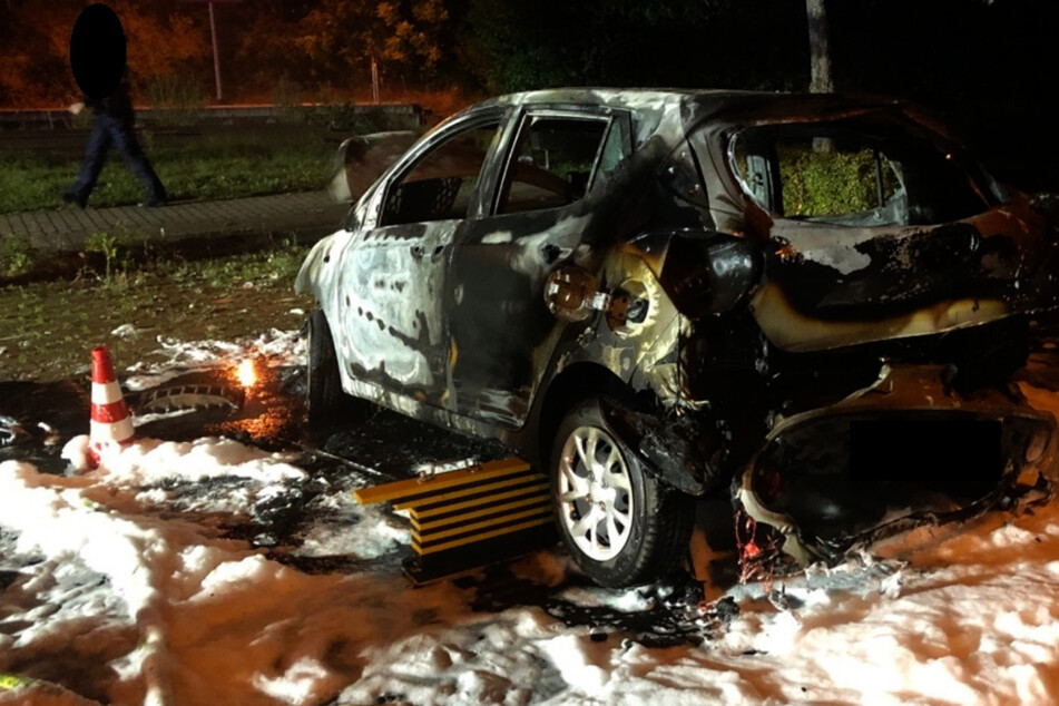 Abgefackeltes Auto war nur der Anfang: Randalierer hinterlassen Spur der Zerstörung