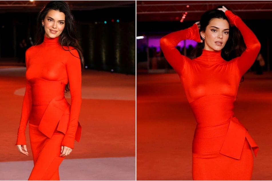 Kendall Jenner flaunts her figure in gold mesh dress for buzzy new campaign