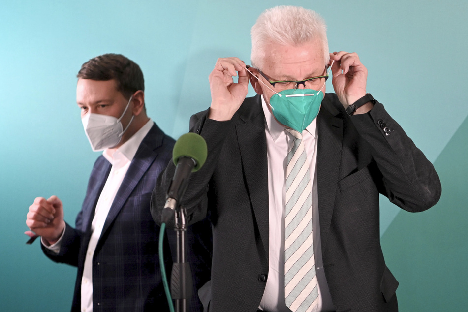 Grünen-Landeschef Oliver Hildenbrand (33, l.) und Baden-Württembergs Ministerpräsident Winfried Kretschmann (72, Grüne).