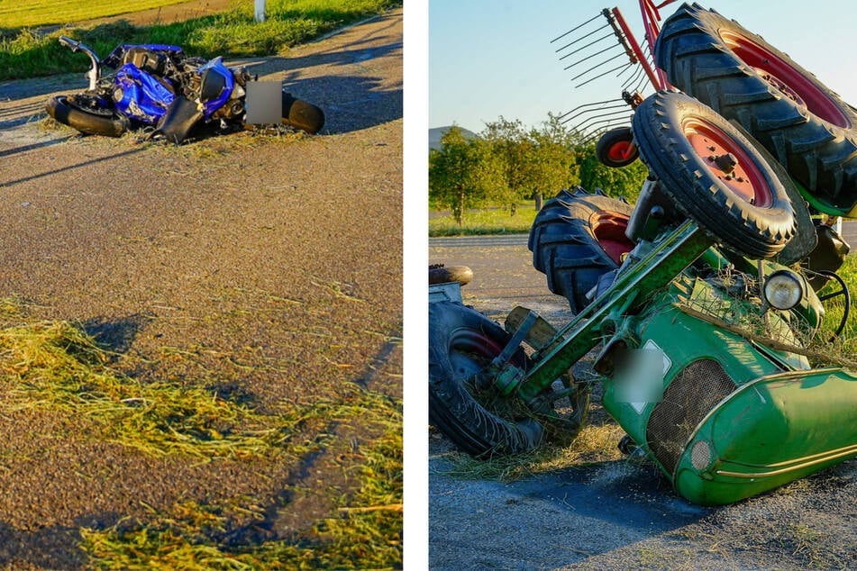 Traktorfahrer übersieht Motorrad: Ein Schwerverletzter