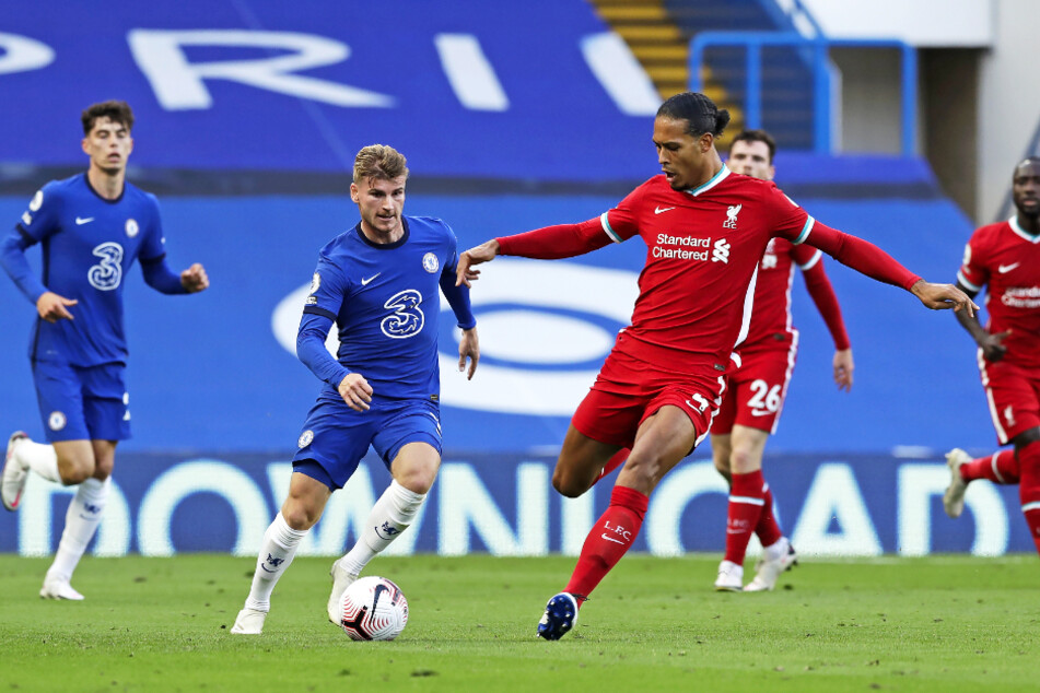 Kai Havertz (l.) und Timo Werner (2.v.l.) standen beide in der Anfangself des FC Chelsea.