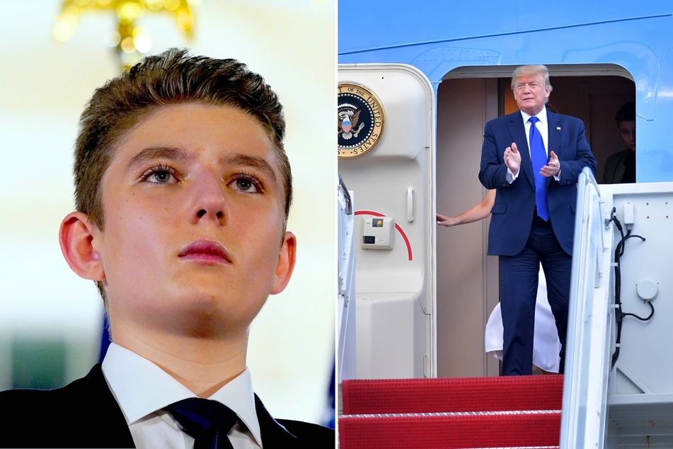 The judge overseeing Donald Trump's (r.) hush money trial ruled the former president could attend son Barron Trump's (l.) upcoming high school graduation after all.