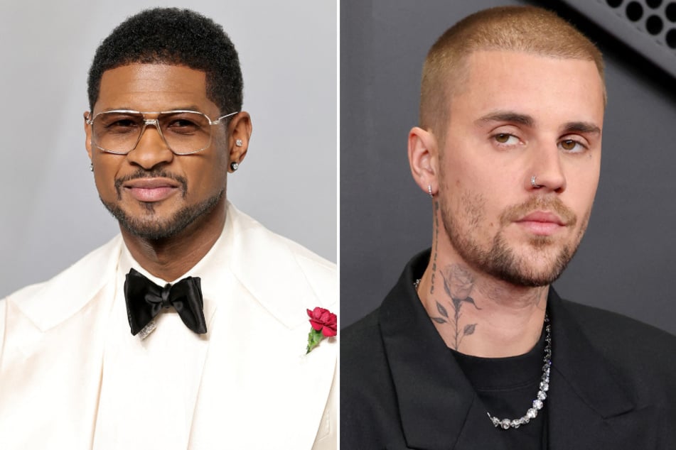 Justin Bieber (r.) and Usher got into a heated argument at Beyoncé and Jay-Z's Oscars afterparty, with sources telling TMZ that Usher approached Justin with "energy and anger."