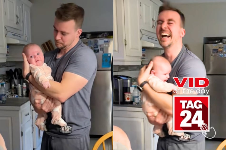 viral videos: Viral Video of the Day for August 24, 2024: Baby freaks out after catching glimpse of "terrifying" painting!