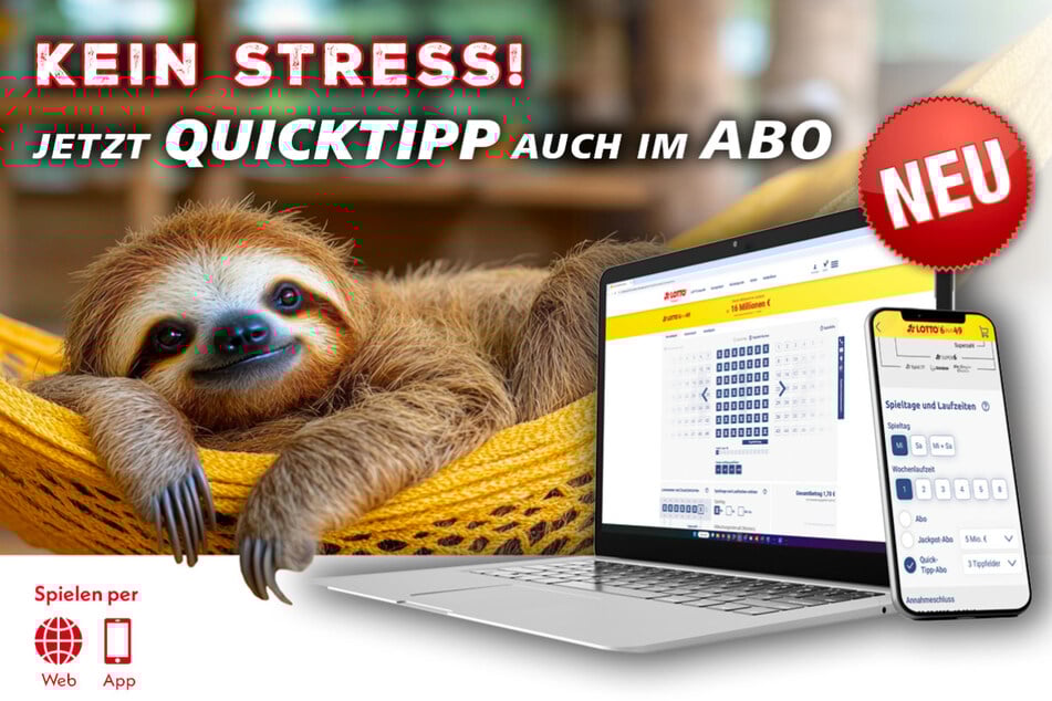 Bequem und automatisch – das ist das brandneue QuickTipp-Abo von LOTTO Thüringen. Jetzt ausprobieren!