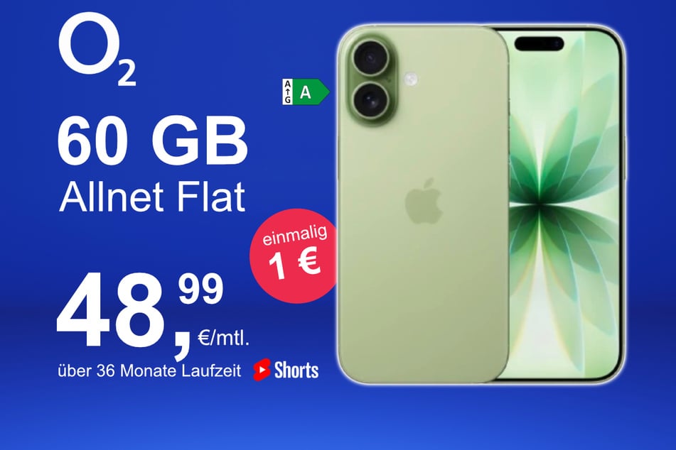 Das neue iPhone 17 inkl. 60 GB Datenvolumen für nur 1 Euro exklusiv bei o2.