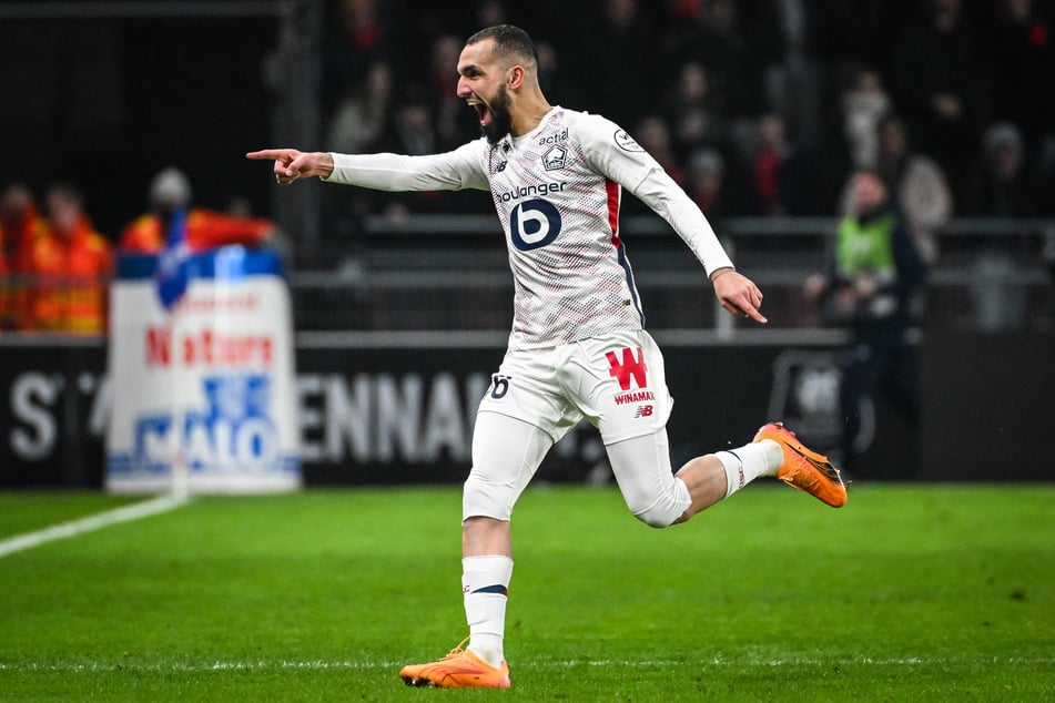 Nabil Bentaleb (30) traf zum ersten Mal überhaupt im Trikot des OSC Lille - und das vier Minuten nach seiner Rückkehr auf den Fußballplatz.