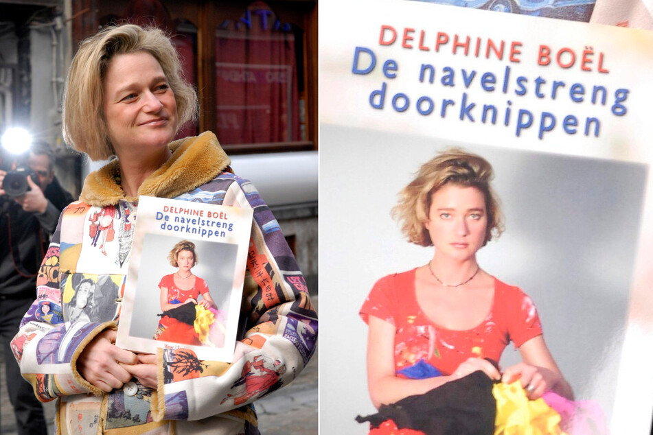 Delphine Boël (52) hält ihr Buch "Cutting the Umbilical Cord" in den Händen.