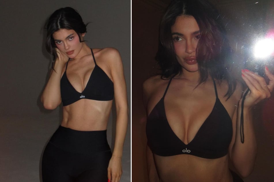 Kylie Jenner snaps old-school selfie in latest workout photos