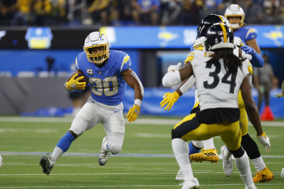 Chargers running back Austin Ekeler scored four touchdowns against Pittsburgh on Sunday night.