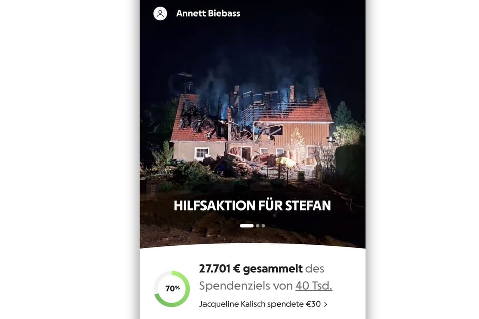 Für Stefan sind bereits 27.701 Euro an Spenden zusammengekommen.