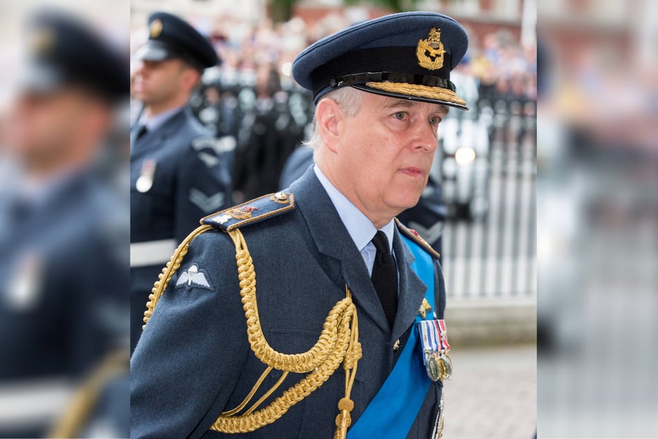 Prince Andrew, pictured here in 2018, attending a Royal Air Force ceremony, has decided that his promotion to Admiral of the Royal Navy should happen before his father's funeral.