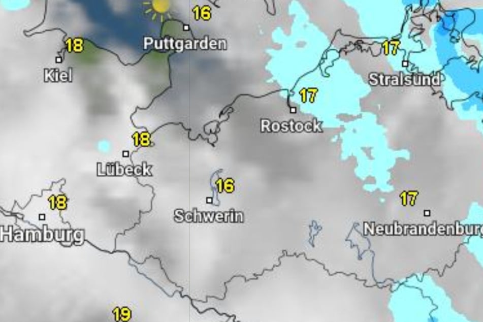Die Temperaturen schwanken um die 18 Grad.