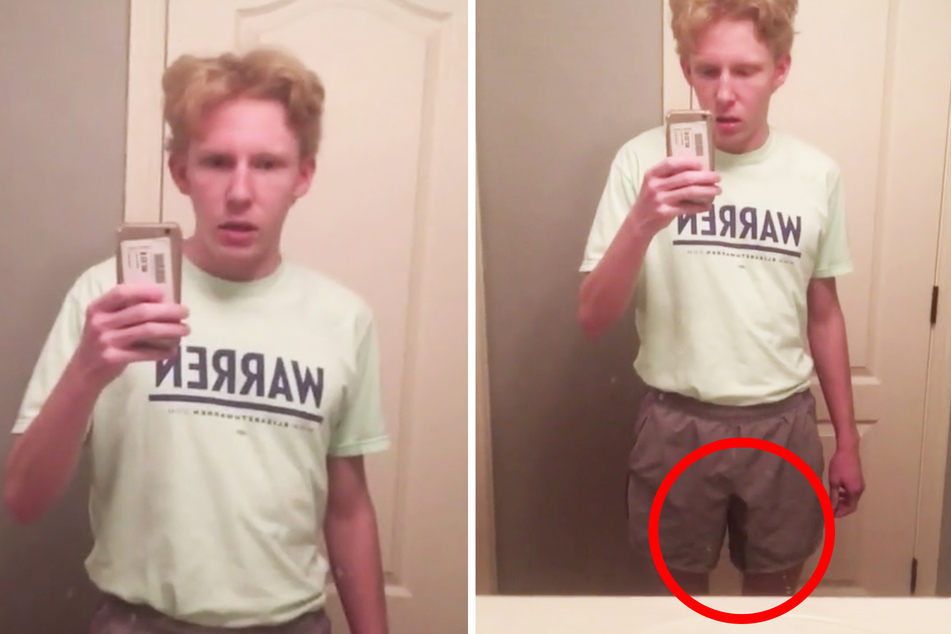 Liam Weyer (19) erfand den neuen Trend, sich in die Hose zu urinieren.