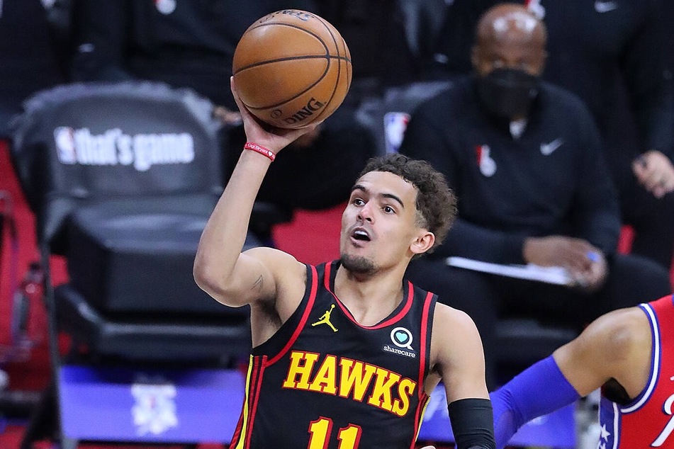 Hawks guard Trae Young led his team with 35 points to win Game 1.
