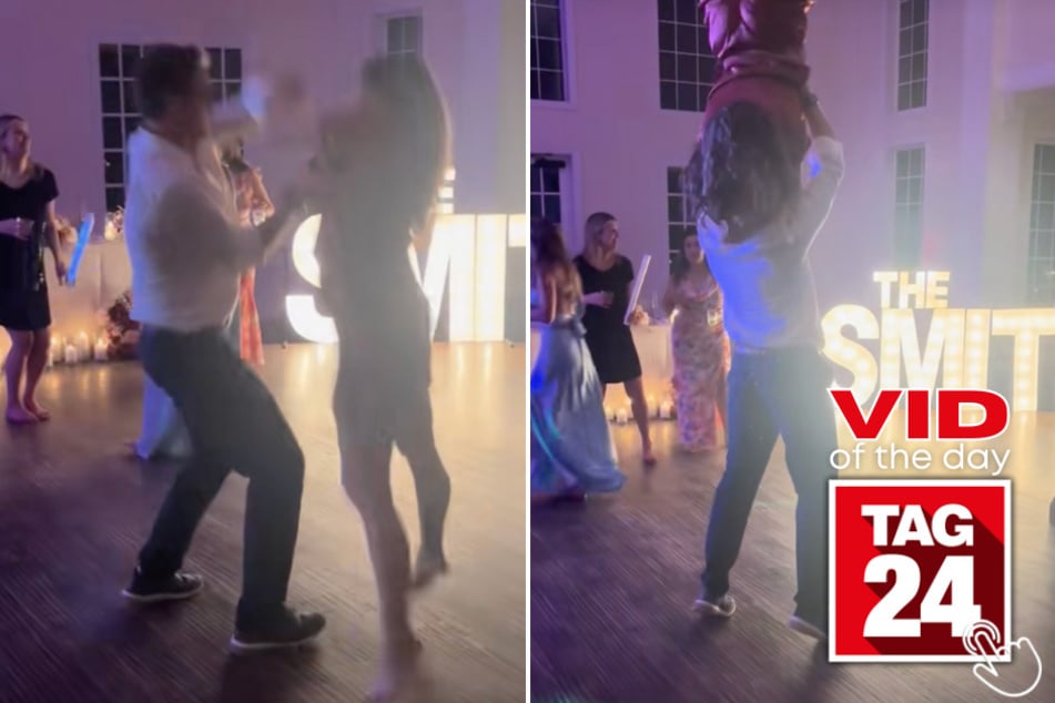 A wedding dance trick went very wrong in today's Viral Video of the Day!