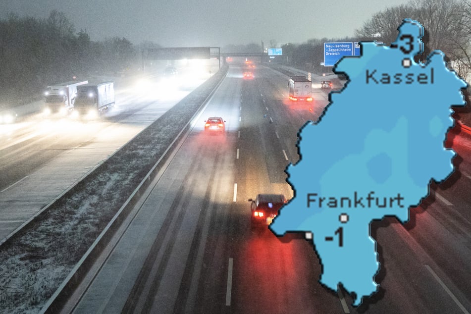 In den kommenden Tagen kann es in Hessen immer wieder zu Schneeschauern und Straßenglätte kommen. (Symbolbild)