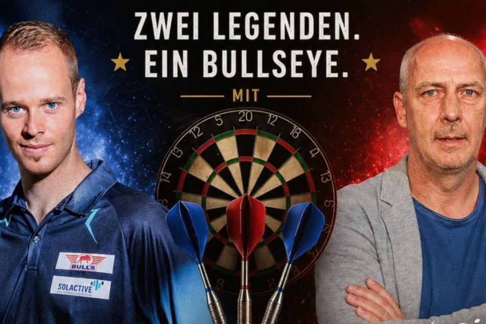 Ein Dart-Turnier zwischen Max Hopp (29) und Mario Basler (57).