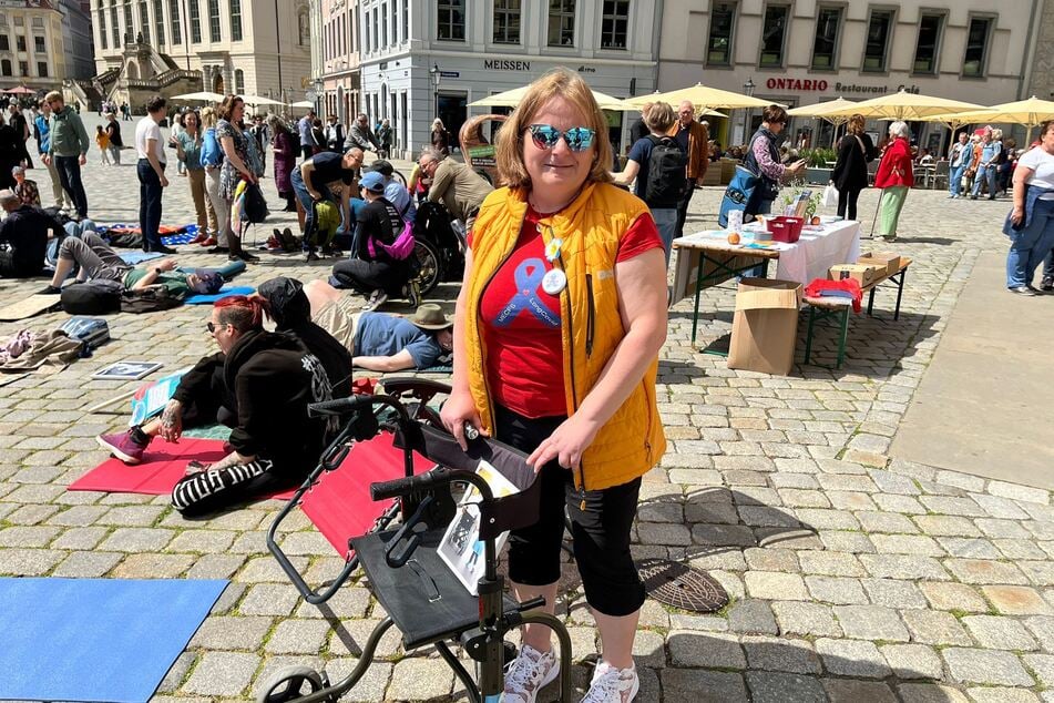 Cornelia Reichstein (46) hat die Liegenddemo in Dresden mitorganisiert.