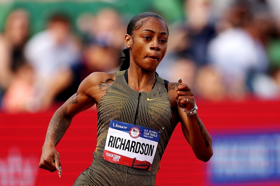 Sha'Carri Richardson will compete in the 200m finals after winning her semifinal heat at the US Olympic trials in Eugene, Oregon.