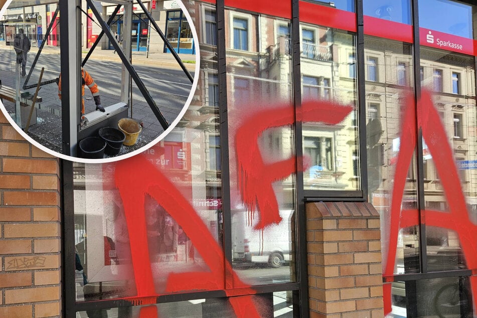 Leipzig: Schneise der Verwüstung in Plagwitz: Gruppe beschädigt Haltestelle, Bank und Partei-Büro