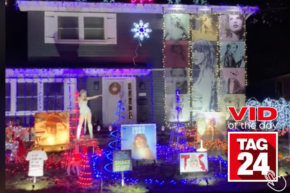 Today's Viral Video of the Day features a Swiftie's epic house transformation for the holiday season!