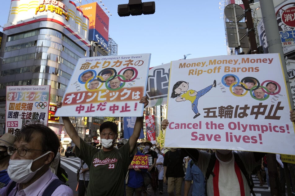 Die Proteste in Tokio gegen die Olympischen Sommerspiele gehen weiter.