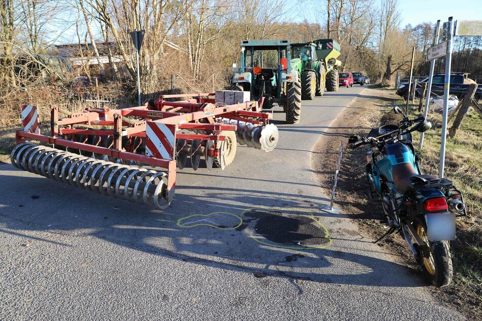 Der Unfallort auf der L133 zwischen Kambs und Selow.