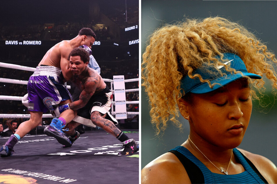 Naomi Osaka (r.) said on Twitter that she was "petrified" during an active shooting alarm at a Barclays Center boxing match.