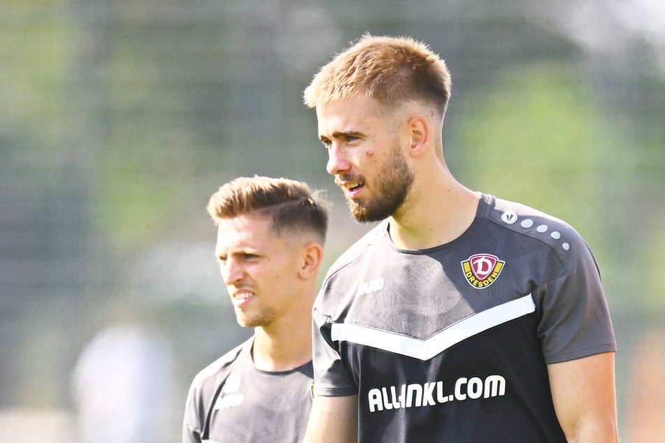 Jan-Hendrik Marx (30, l.) und David Kubatta (21, r.) bleiben bei der SGD, dürften es aber vorerst schwer haben, auf Spielzeit zu kommen.