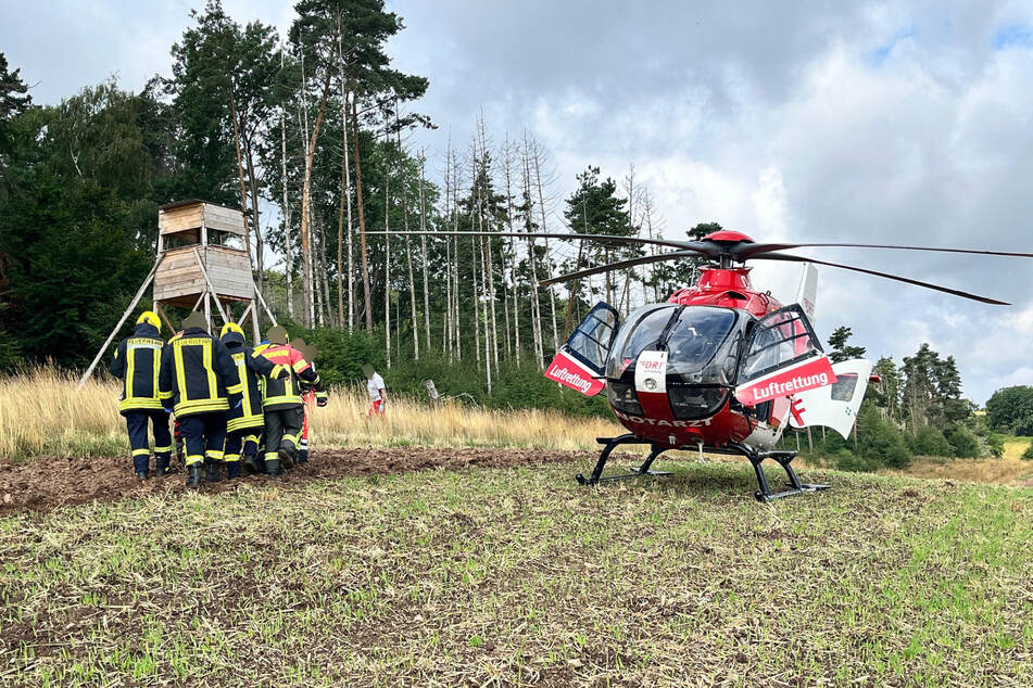 Ein Rettungshubschrauber kam auch zum Einsatz.