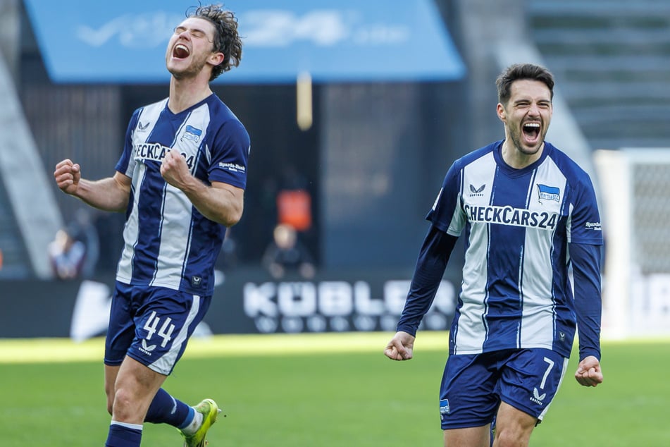 Josip Brekalo (28, r.) erzielte in elf Spielen für Hertha drei Tore und gab zwei Vorlagen.