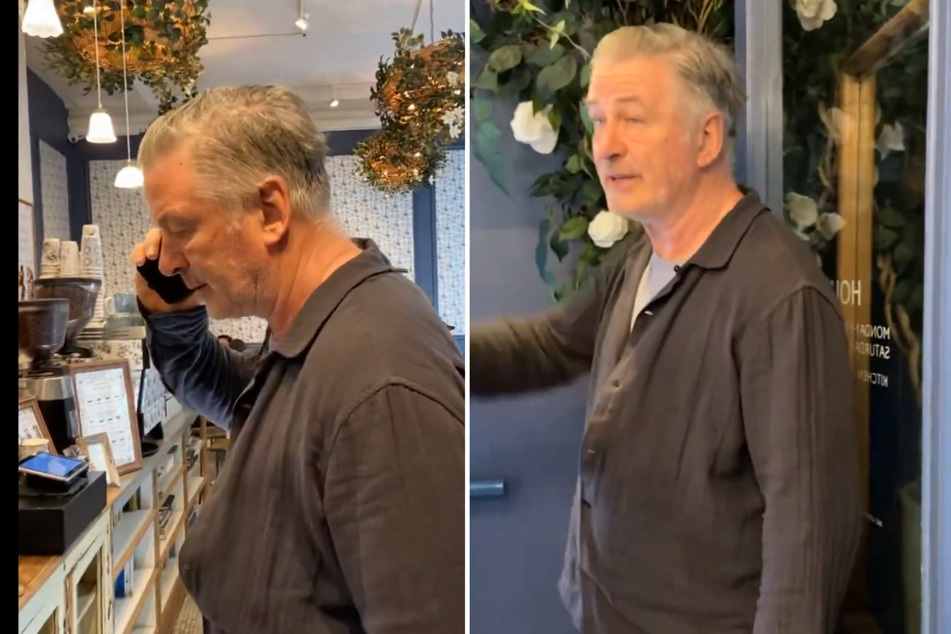Alec Baldwin smacks phone after being harassed by protestor