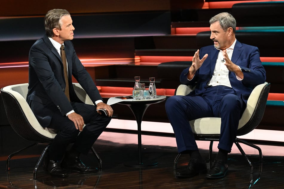 Markus Lanz (56, l.) diskutierte am Dienstagabend mit Bayerns Ministerpräsident Markus Söder (58).